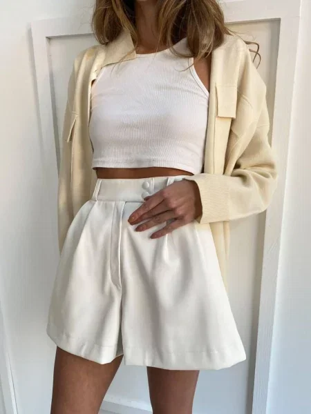 Шорти Milirud штучна шкіра білий