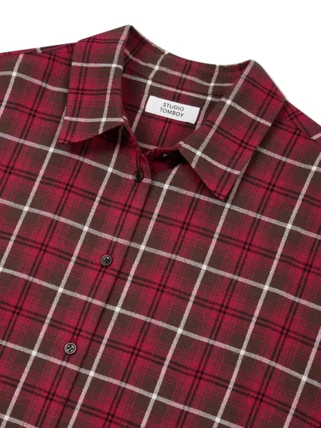 Cămașă Studio Tomboy în carouri roșu