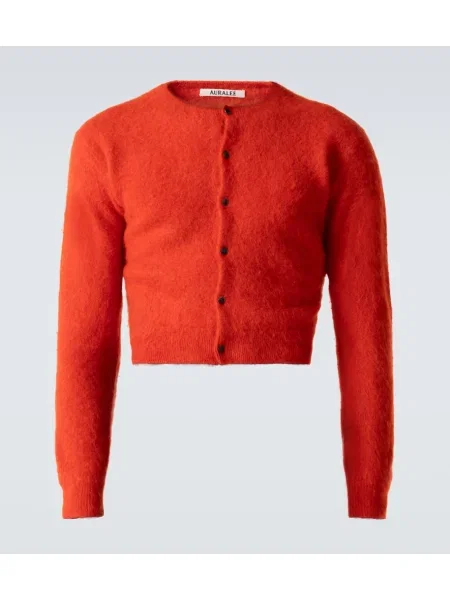 Kardigan Auralee z alpaki czerwony