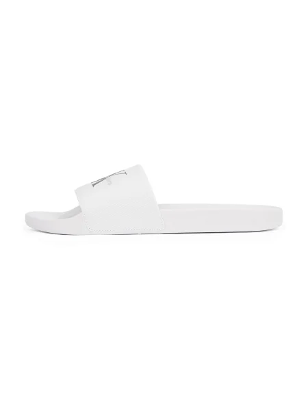 Pánske šľapky Calvin Klein Slide Monogram Cv bright white/black biela