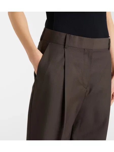 Pantaloni Toteme plisate maro