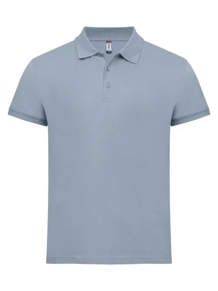Clique Classic Lincoln S/S Polo – nowoczesny krój – Soft Blue niebieska