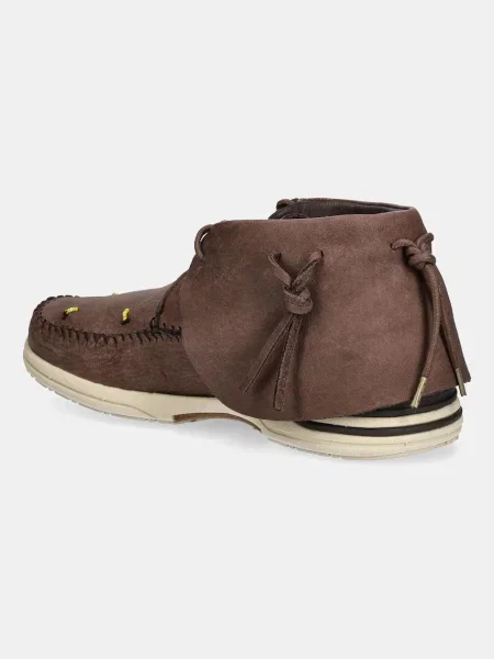 Visvim buty nubukowe fbt lhamo-folk brązowe