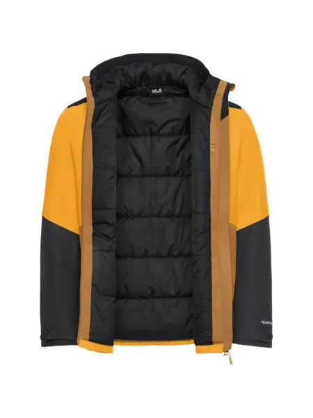 Jakna Jack Wolfskin s kapuljačom žuta