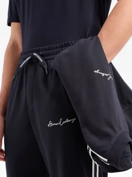 Hímzett futó nadrág Armani Exchange fekete