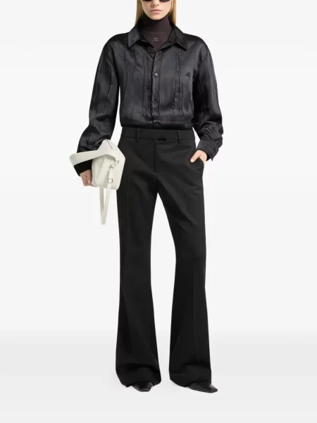 Cămașă Courreges din satin negru