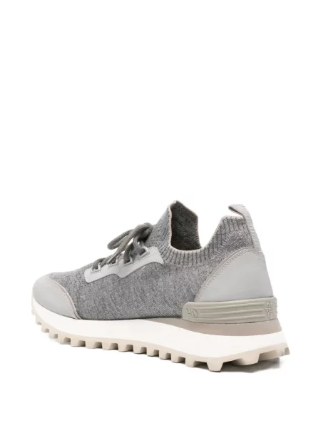 Sneakers Eleventy με κορδόνια με δαντέλα γκρι