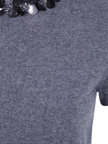 Scurt tricou Simkhai cu paiete gri