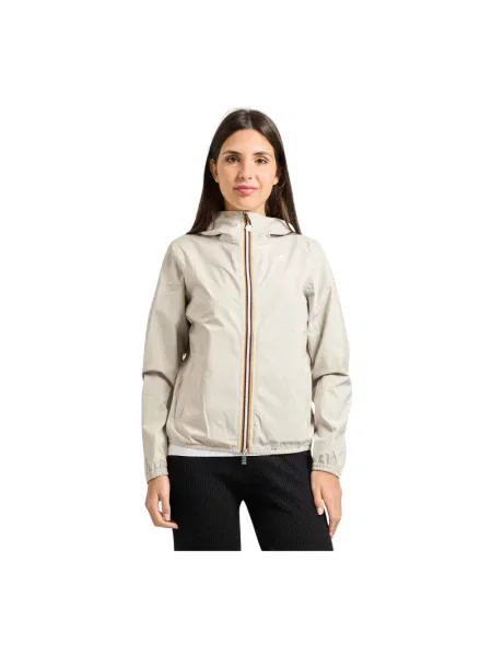 Kurtka K-way ze stretchu beżowa