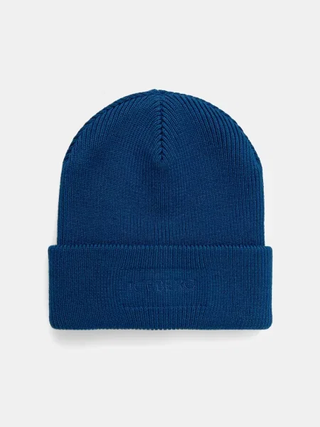 Вовняна шапка Iceberg з товстого трикотажу вовна бежевий