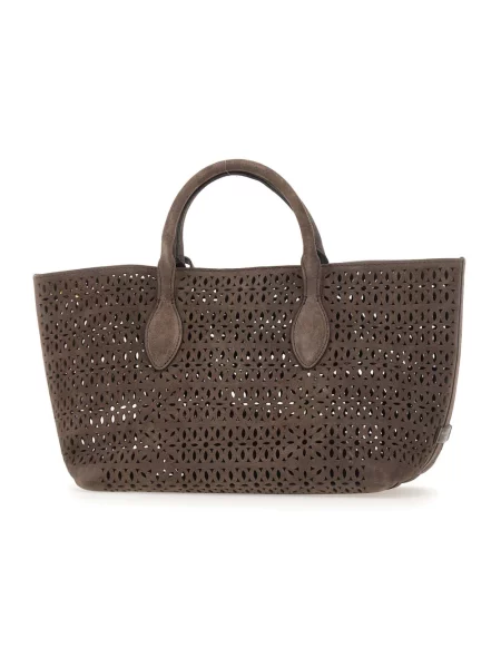 Torebka Gianni Chiarini zamszowa brązowa