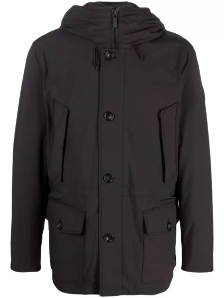 Geacă parka Woolrich cu glugă negru
