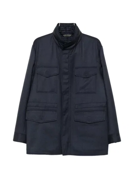 Palton Brioni din piele albastru