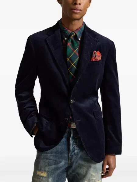 Pulover Polo Ralph Lauren cu dungi de catifea cord maro