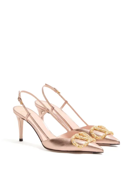 Pantofi cu toc Valentino Garavani slingback roz