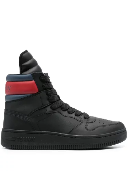 Sneakerși Tommy Jeans cu șireturi din dantelă negru