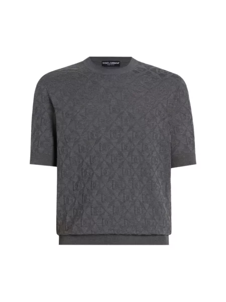 Dzianinowy sweter Dolce And Gabbana szary