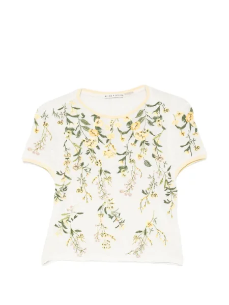 Virágos póló Alice + Olivia
