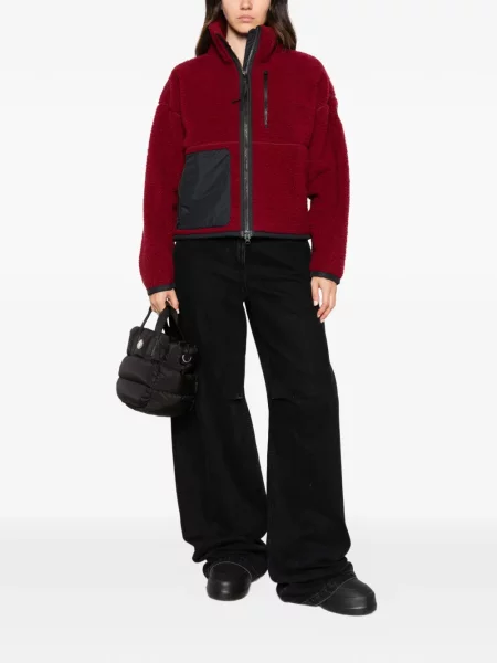 Geacă Canada Goose din fleece roșu