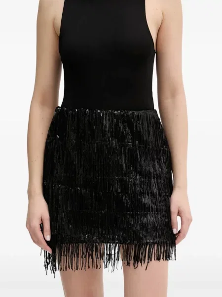 Fustă Haveone cu paiete negru