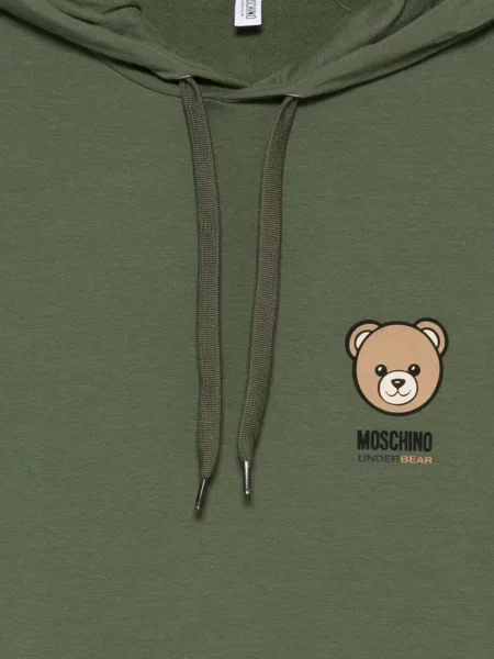 Hanorac cu glugă Moschino cu imagine teddy verde
