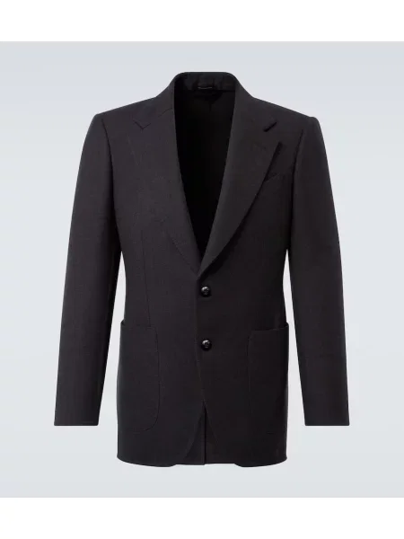 Vlněné sako Tom Ford šedé