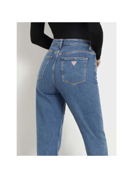 Blugi mom fit Guess albastru