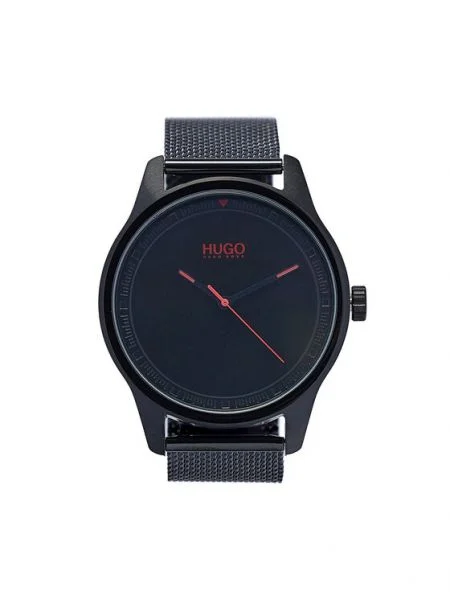 HUGO Analógové hodinky červená čierna
