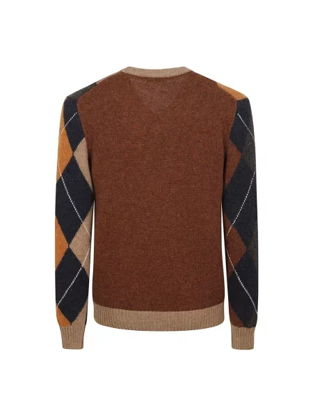 Sweter Fay wełniany brązowy