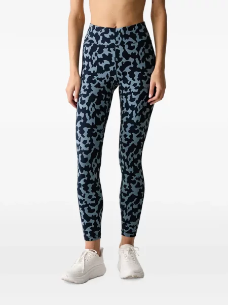 Leggings Casall cu imagine cu model camuflaj albastru