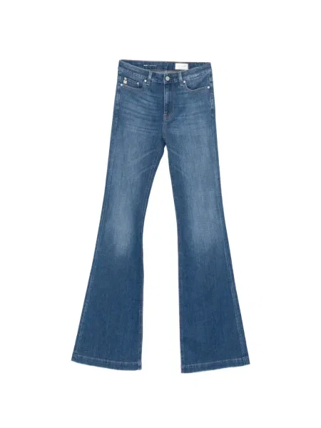 Blugi evazați Ag Jeans cu talie înaltă albastru