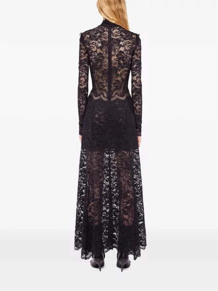 Rochie maxi Rabanne din dantelă lungă de costum negru