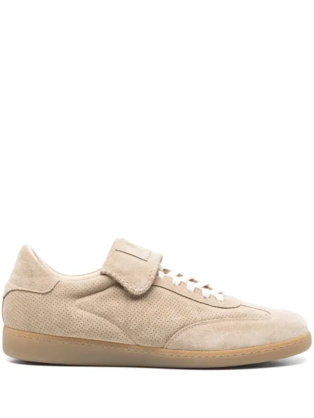 Sneakerși Eleventy din piele de căprioară maro