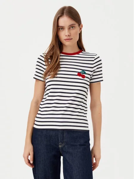 ONLY T-Shirt Heart Granatowy