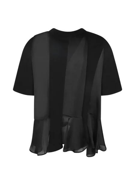 Tricou Sacai cu volane negru