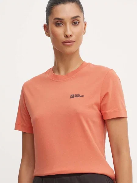 Koszulka trekkingowa Jack Wolfskin Essential warm amber pomarańczowa