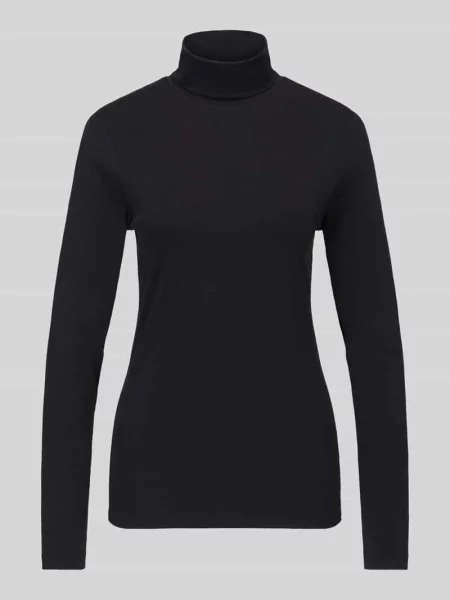 Bluzka z długim rękawem o kroju regular fit z mieszanki bawełny Marc O'polo Denim czarna