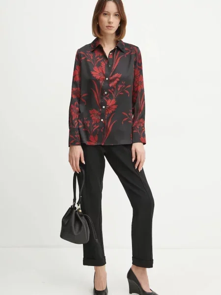 Marciano Guess koszula MOLLY regular z kołnierzykiem klasycznym czarny