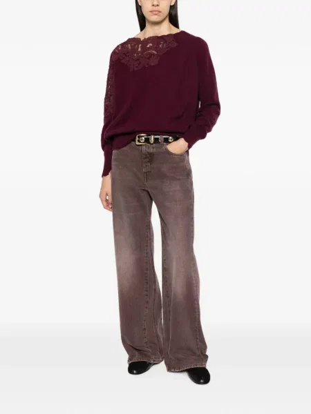 Pulover Ermanno Scervino din dantelă violet