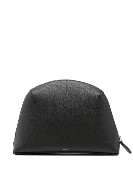 Geanta de piele Toteme din piele negru