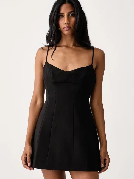 Bardot rochie empire BRANCA negru