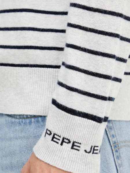 Шерстяной легкий свитер Pepe Jeans серый