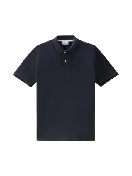 Koszulka polo Woolrich klasyczna niebieska