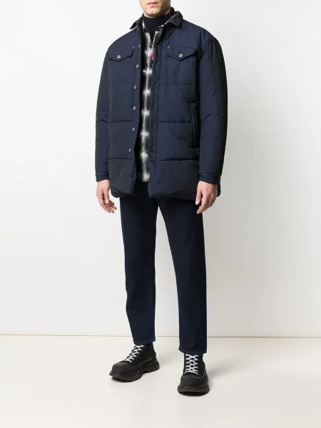 Palton Dsquared2 cu imagine albastru