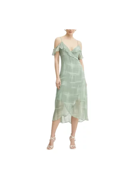 Sukienka Emporio Armani kopertowa zielona