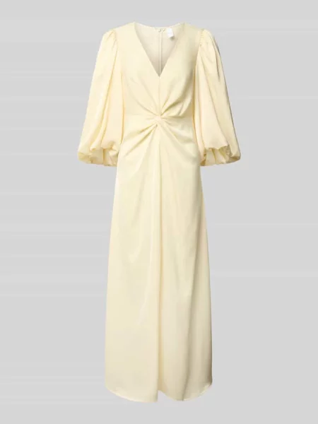 Sukienka maxi z rękawami balonowymi model THEA' Y.a.s żółta