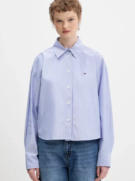 Tommy Jeans cămașă albastru