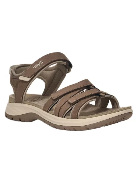 Sneakerși Teva din piele maro