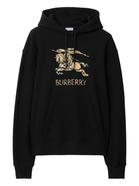 Суичър с качулка Burberry с принт черно