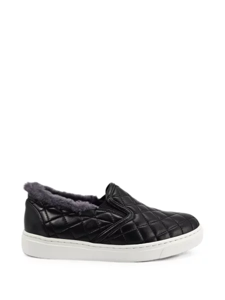 Καπιτονέ sneakers Madison.maison από δέρμα προβάτου μαύρο